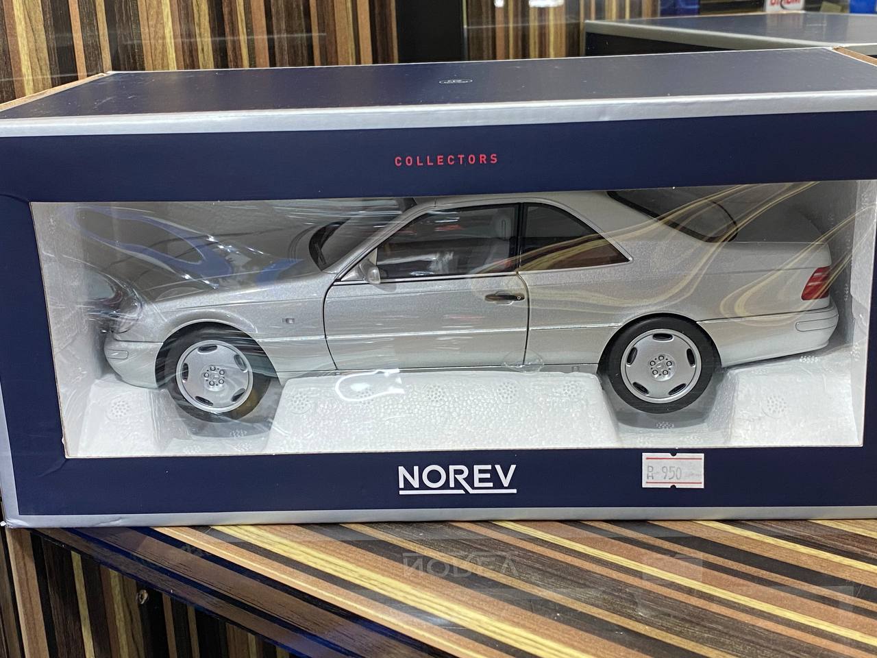 1/18 Diecast Mercedes-Benz CL600 Coupe Silver Norev Scale Model Car