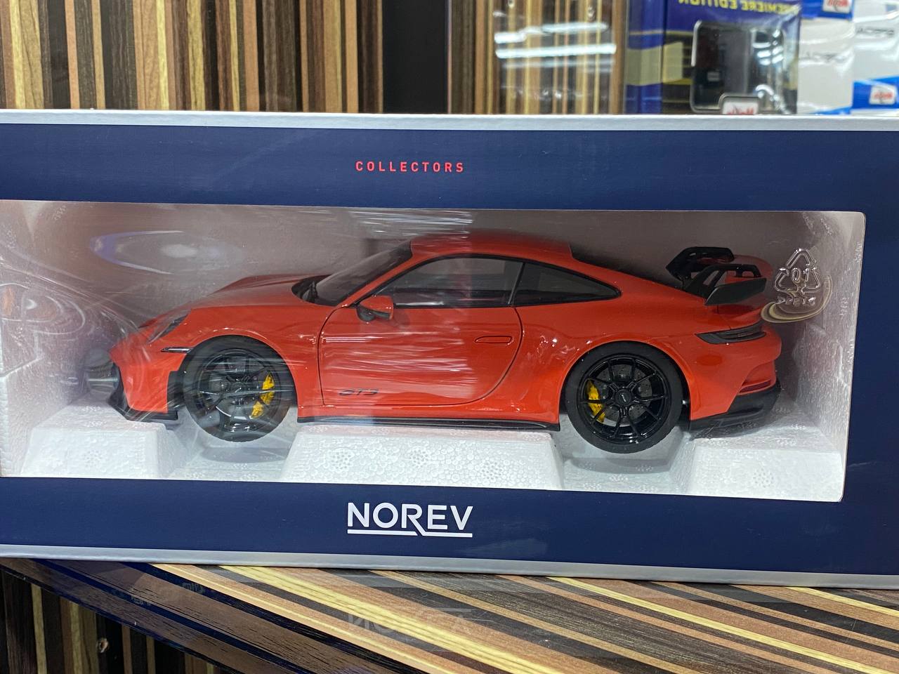 1/18 Diecast Porsche 911 GT3 Orange Norev Scale Model Car