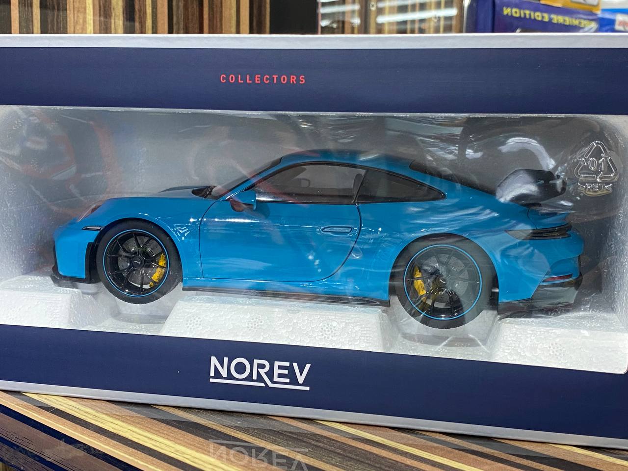 1/18 Diecast Porsche 911 GT3 BlueNorev Scale Model Car