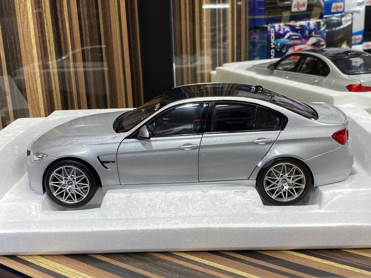 1/18 Diecast BMW M3 Competition Silver Norev Scale Model Car