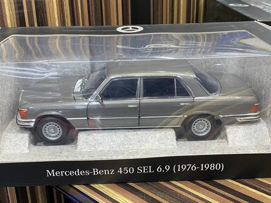 1/18 Diecast Mercedes-Benz 450 SEL 6.9 Grey Norev Scale Model car