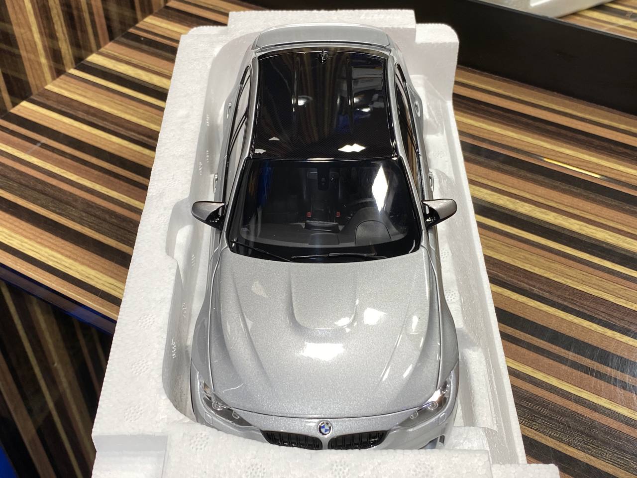 1/18 Diecast BMW M3 Competition Silver Norev Scale Model Car