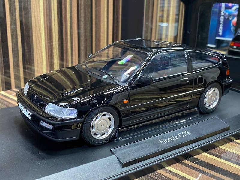 1/18 Diecast Honda CRX 1990 Black Norev Scale Model Car