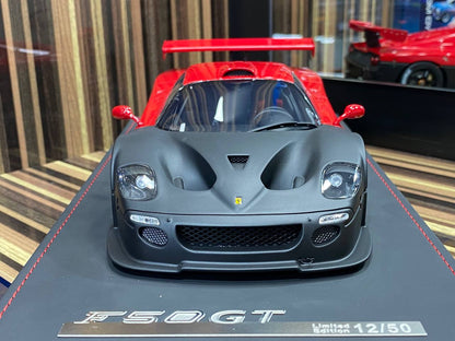 1/18 Diecast Miniature Ferrari F50 GT Black & Red Autobarn Model Car