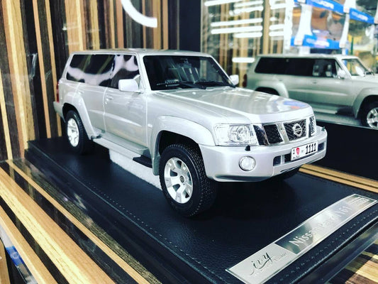 1/18 Diecast Nissan Patrol Safari Silver IVY Models Scale Model Car