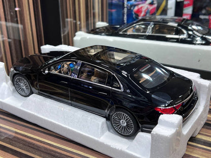 1/18 Diecast Mercedes-Maybach S-Class 2021 Black Norev Scale Model Car