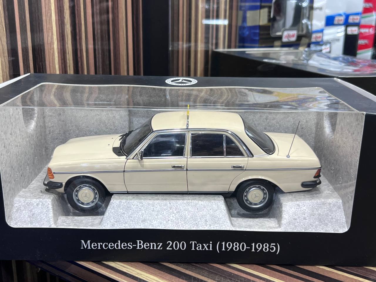 1/18 Diecast Mercedes-Benz 200 Taxi  Beige Norev Scale Model Car