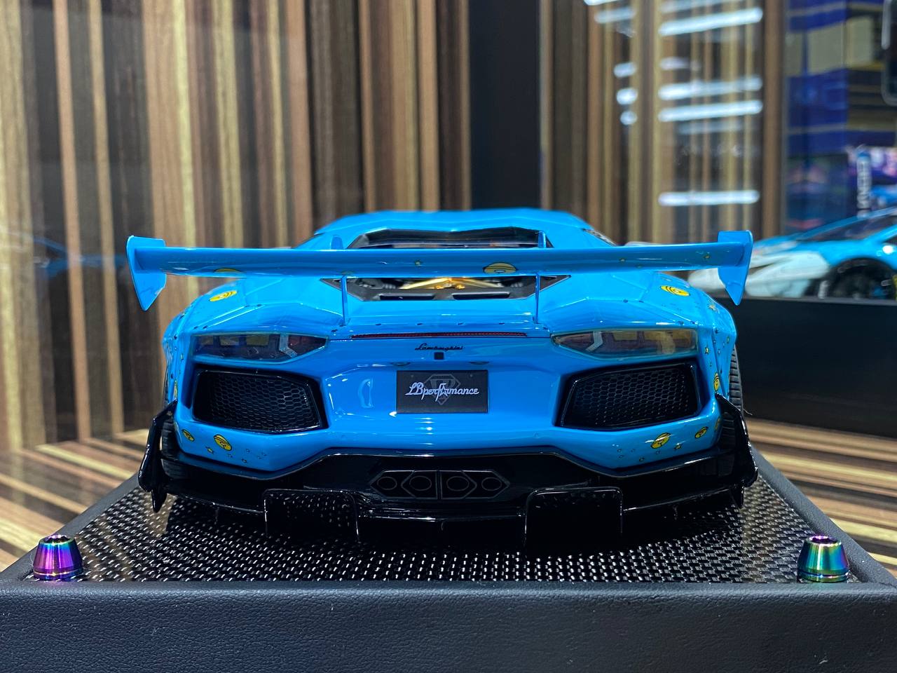 1/18 Resin Lamborghini Aventador LBWK Blue Model Car by Timothy & Pierre
