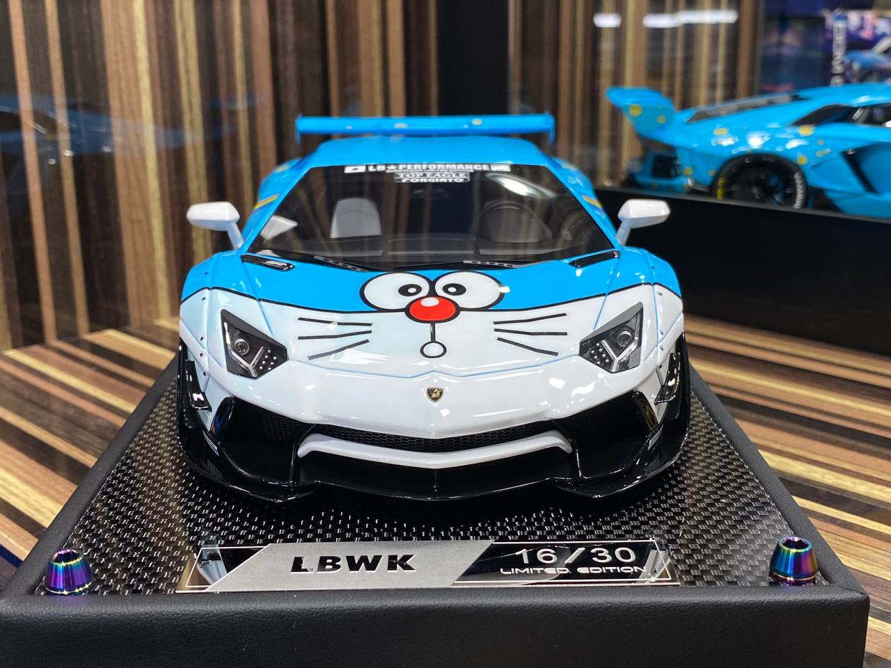 1/18 Resin Lamborghini Aventador LBWK Blue Model Car by Timothy & Pierre