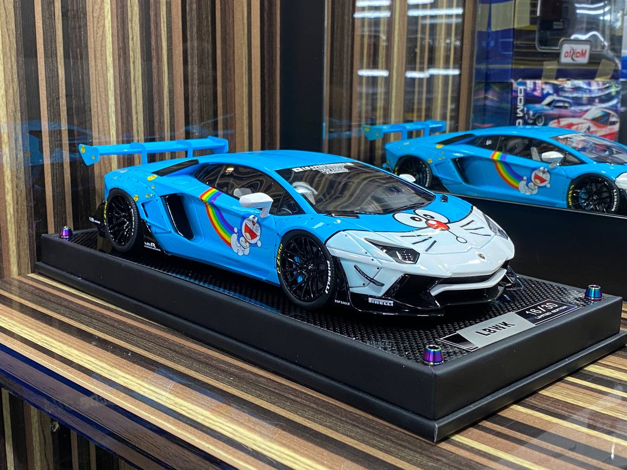 1/18 Resin Lamborghini Aventador LBWK Blue Model Car by Timothy & Pierre
