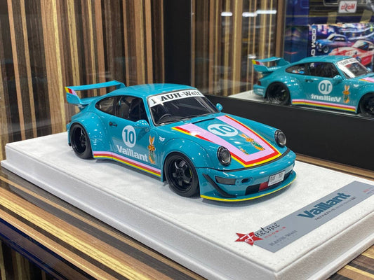 1/18 Diecast Porsche Vaillant 964 Begriff #10 Blue FuelMe Model Car