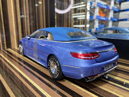 1/18 Diecast Mercedes-Maybach S650 Blue Norev Scale Model Car