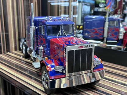 1/18 KK Scale Peterbilt 359 1967 Transformers Red & Blue Model Car