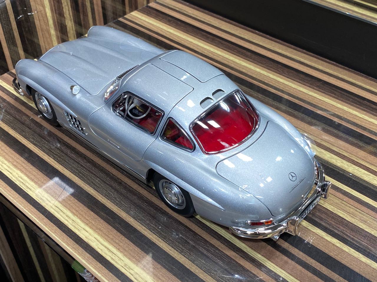 1/18 Diecast Mercedes-Benz 300SL 1954 Silver Norev Scale Model Car