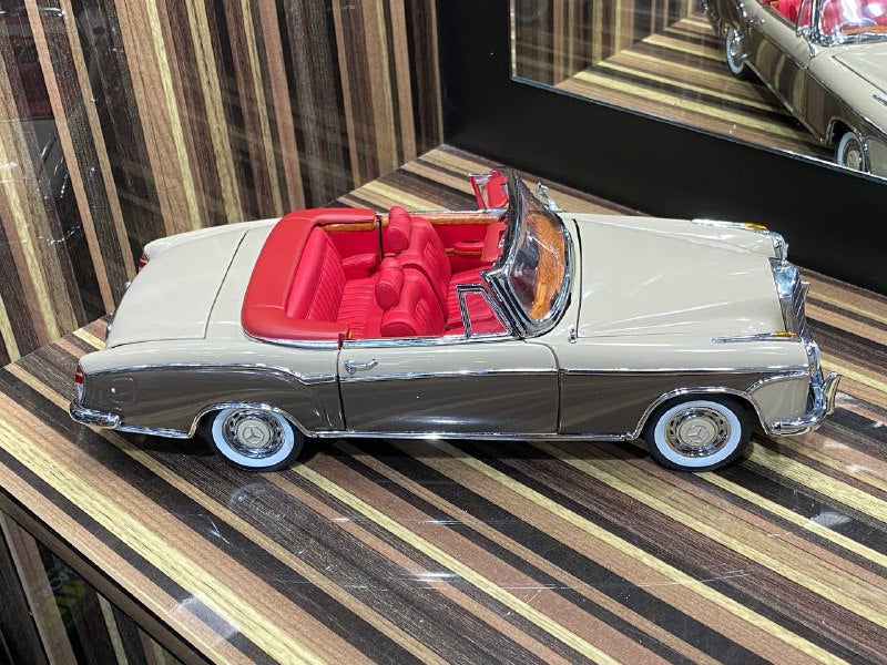 1/18 Diecast Mercedes-Benz 220SE Cabriolet 1958 Beige by Sun Star