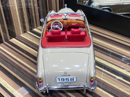 1/18 Diecast Mercedes-Benz 220SE Cabriolet 1958 Beige by Sun Star