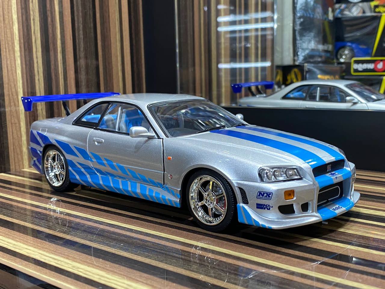 1/18 Nissan Skyline GT-R R34 Green Light Model Car – dturman.com