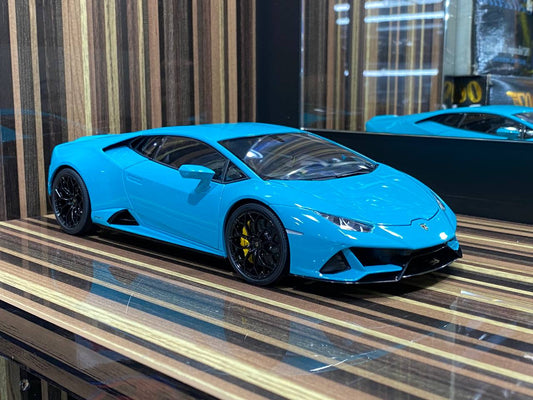 1/18 Diecast Lamborghini Huracan EVO Blue AutoArt Scale Model Car