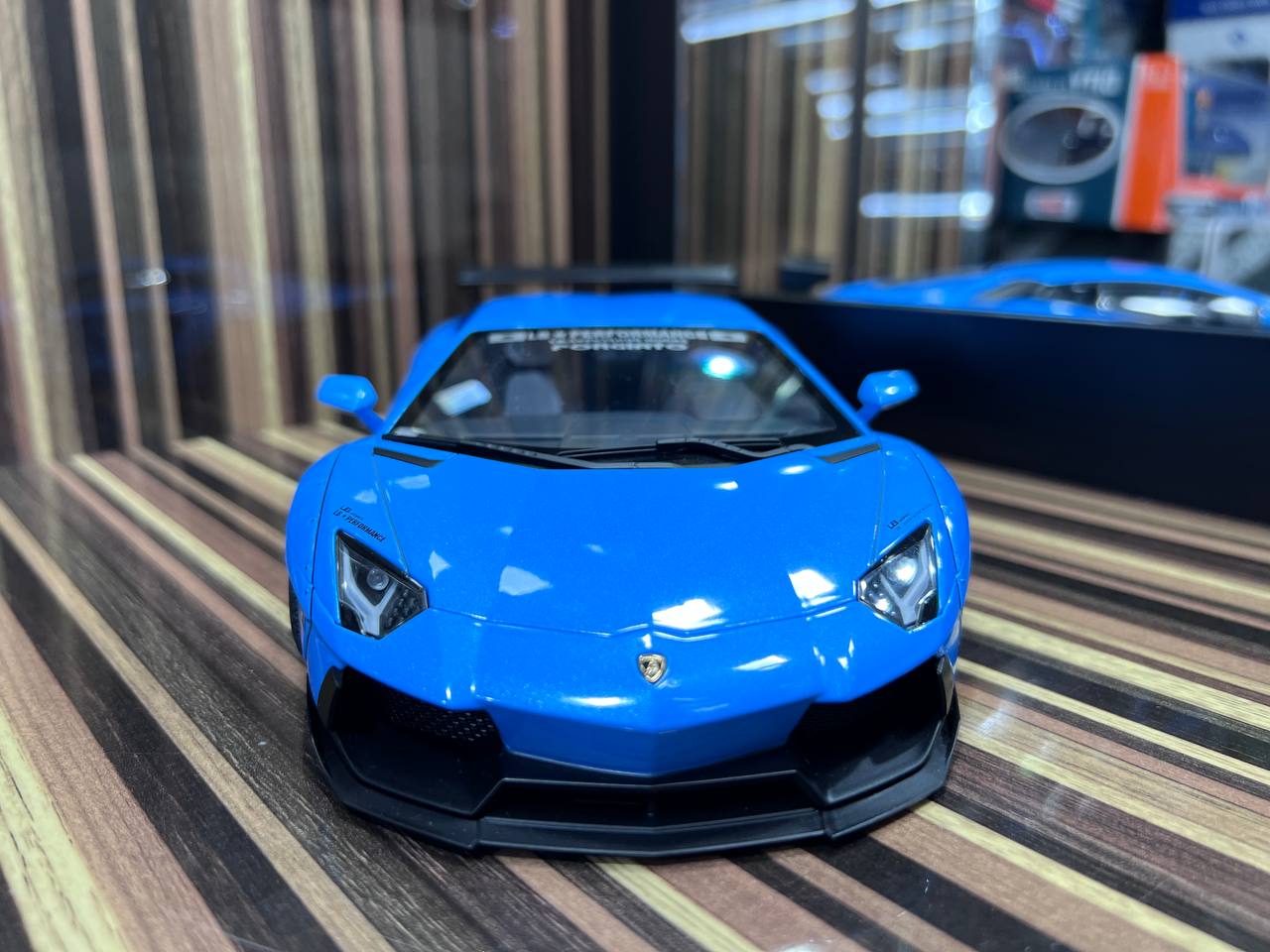 1/18 Diecast Lamborghini Aventador LBWK Sky Blue AutoArt Scale Model Car