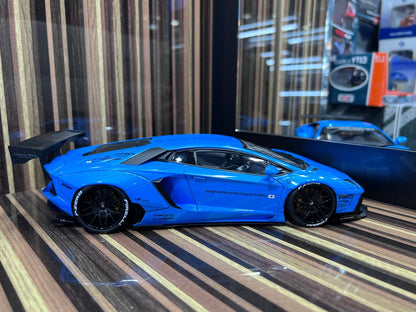 1/18 Diecast Lamborghini Aventador LBWK Sky Blue AutoArt Scale Model Car