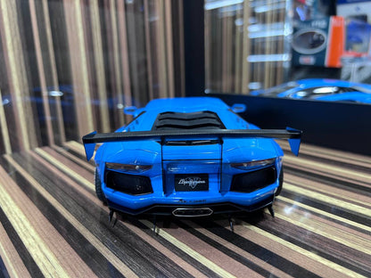 1/18 Diecast Lamborghini Aventador LBWK Sky Blue AutoArt Scale Model Car