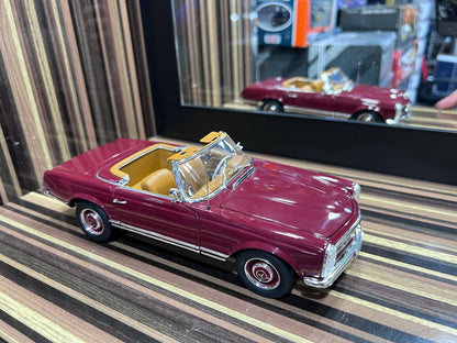 1/18 Diecast Mercedes-Benz 230SL Maroon Norev Scale Model Car