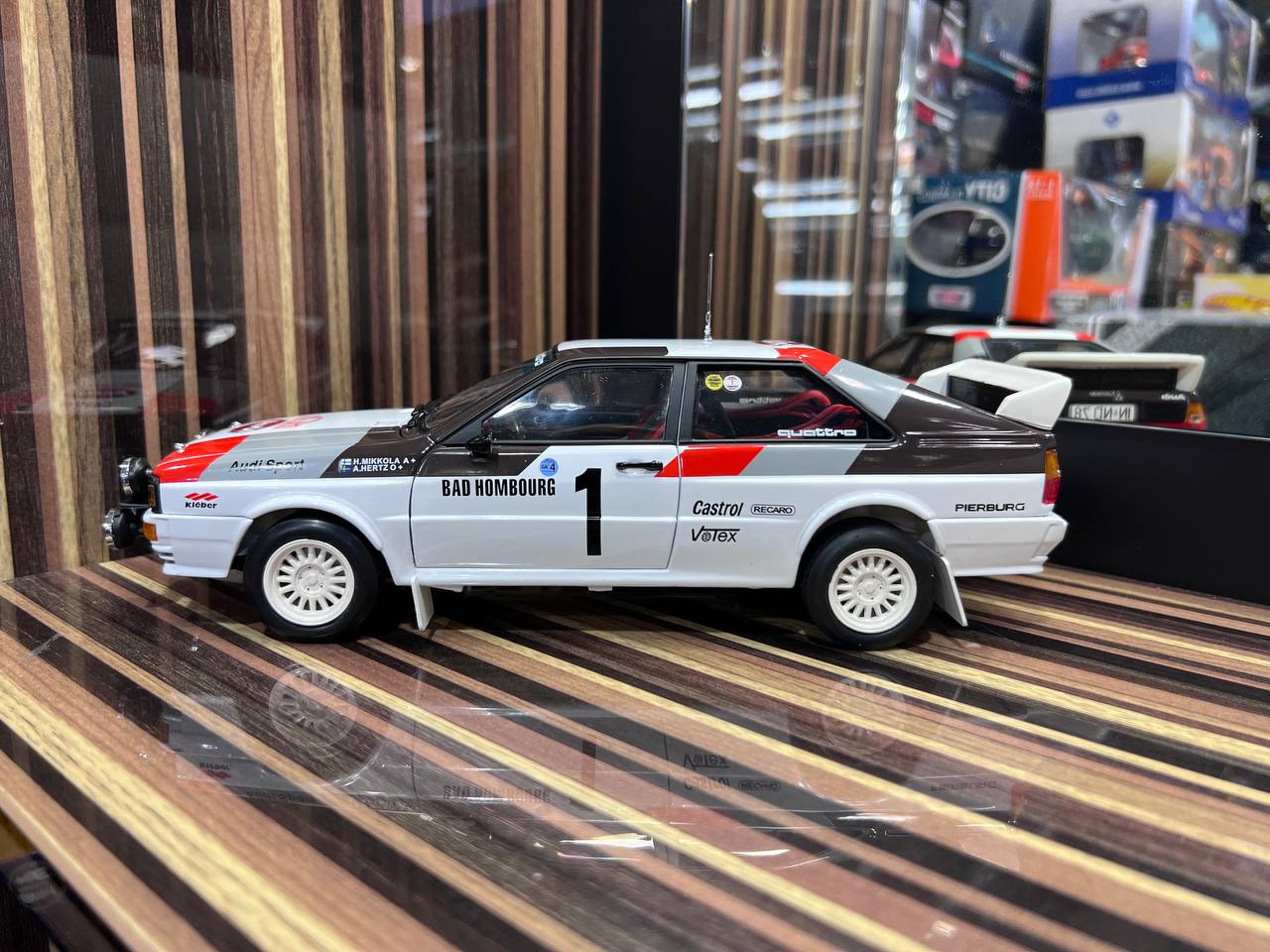 1/18 Audi Quattro Rally 1982 Monte Carlo White Sun Star Model Car