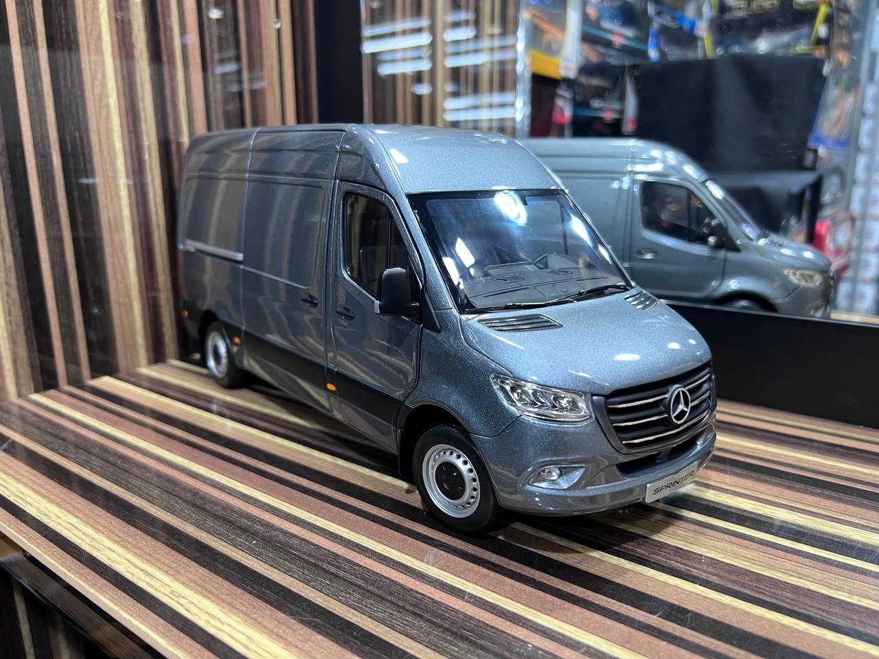 1/18 Diecast Mercedes-Benz Sprinter Grey Norev Scale Model Car ...