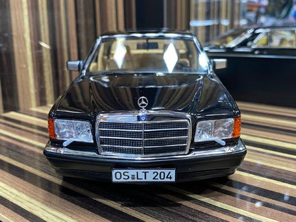 1/18 Diecast Mercedes-Benz 560 SEL 1989 Black Norev Scale Model Car