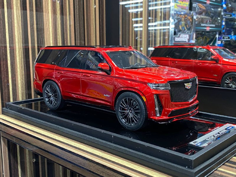 1/18 Resin Cadillac Escalade V Red Model Car by MotorHelix