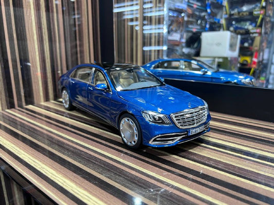 1/18 Diecast Mercedes-Maybach S 650 2019 Blue Norev Scale Model Car