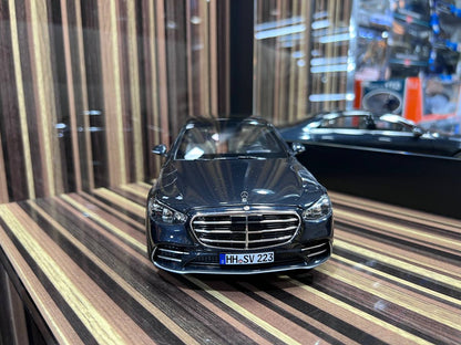 1/18 Diecast Mercedes-Benz S-Class AMG Line 2021 W223 Dark Blue Norev Scale Model Car