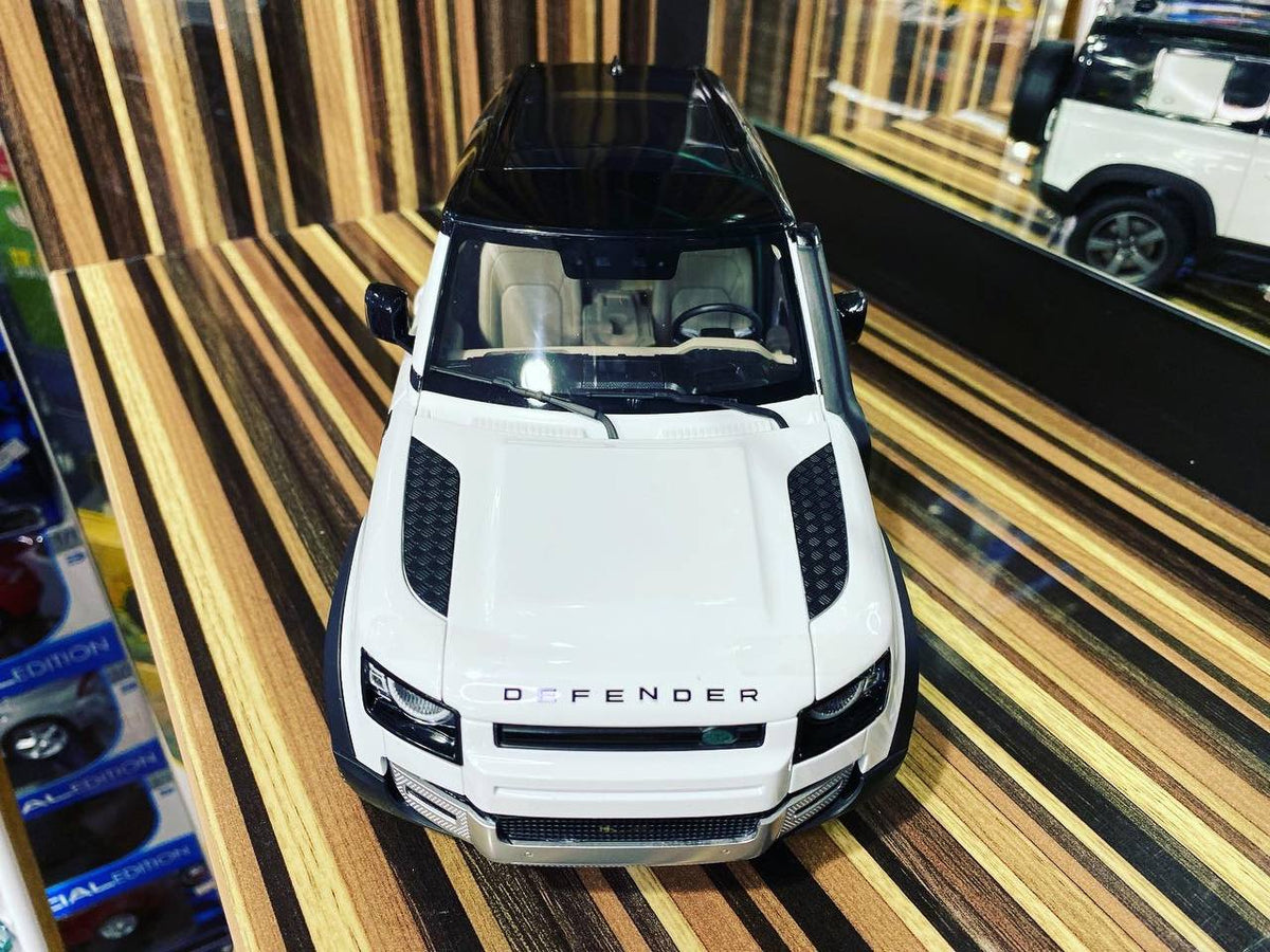 Defender Car Square Model 1/18 Diecast Land Rover Defender 90 White Almost Real Scale Model Car ...