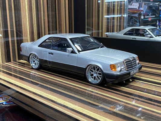 1/18 Diecast Mercedes-Benz 300 CE-24 Coupe Silver Norev Scale Model Car