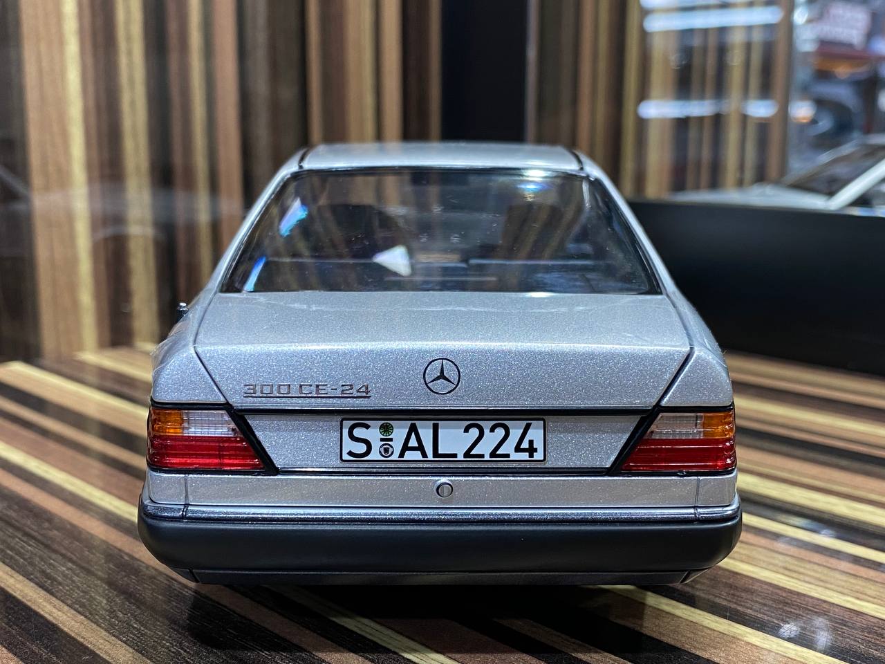1/18 Diecast Mercedes-Benz 300 CE-24 Coupe Silver Norev Scale Model Car