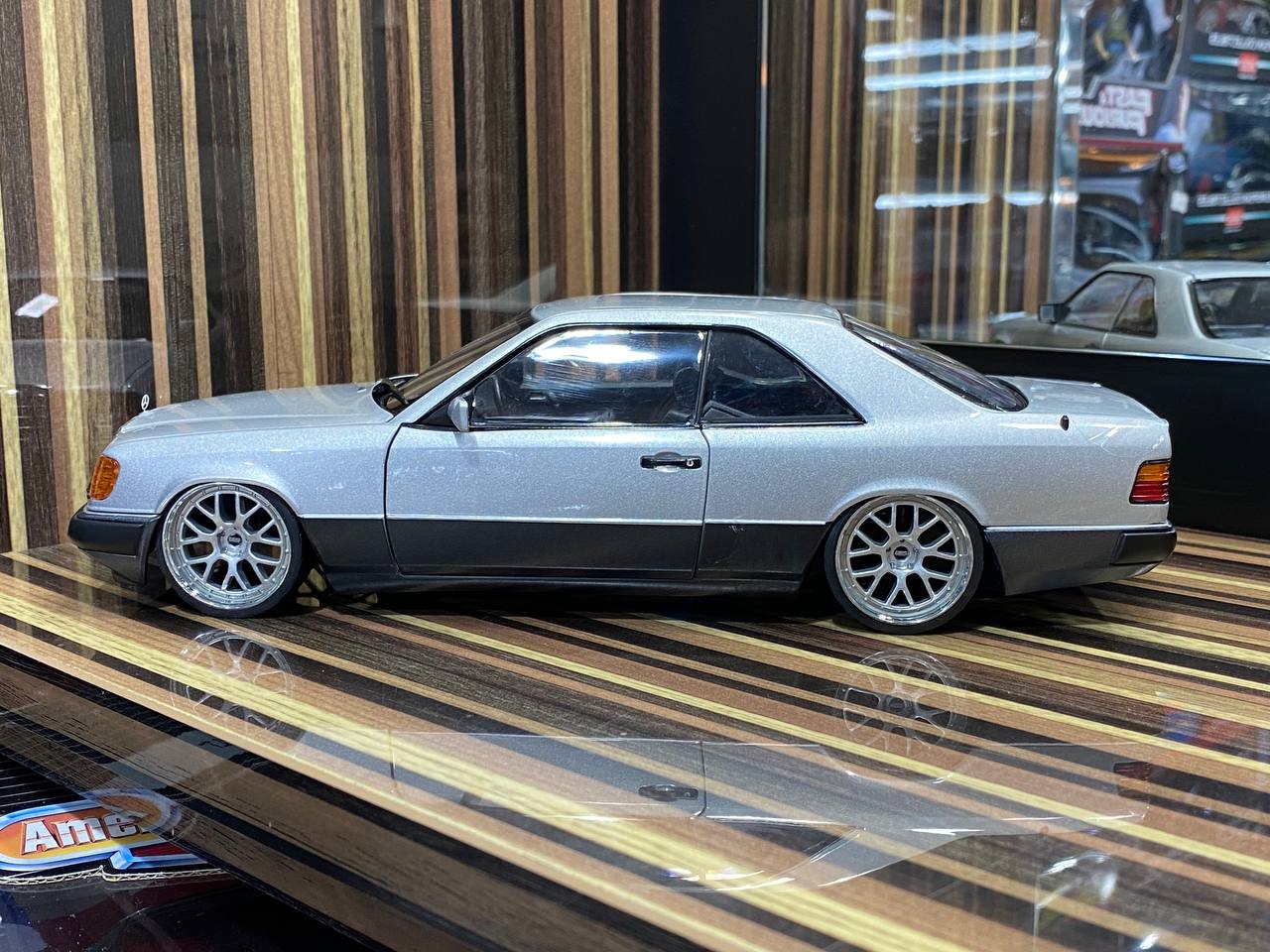 1/18 Diecast Mercedes-Benz 300 CE-24 Coupe Silver Norev Scale Model Car