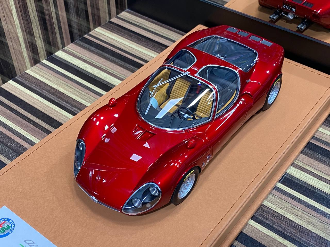 1/18 Diecast Miniature Alfa Romeo Tippo 33/2 Stradale DMH Red Model Car