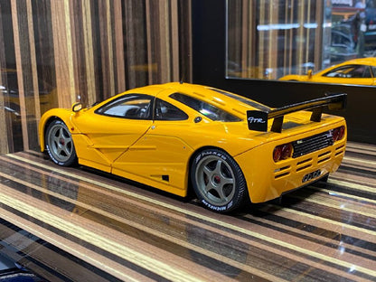 1/18 Diecast McLaren F1 GTR Short-Tail Yellow Solido Scale Model Car