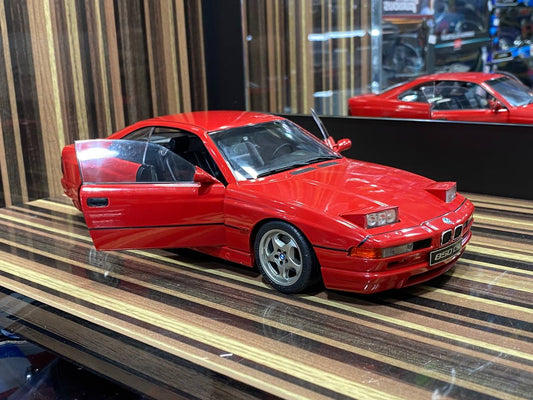 1/18 Diecast BMW 850 CSI E31 Red Solido Miniature Model Car
