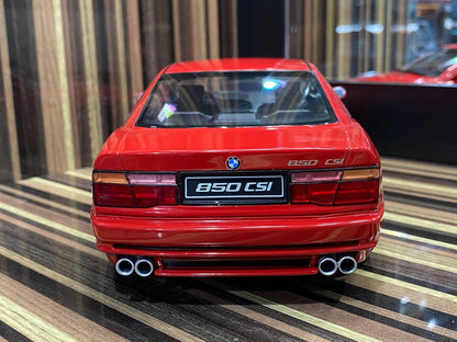 1/18 Diecast BMW 850 CSI E31 Red Solido Miniature Model Car