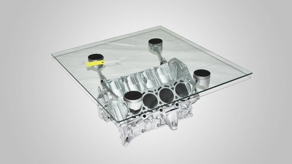 V8 Engine block coffee table